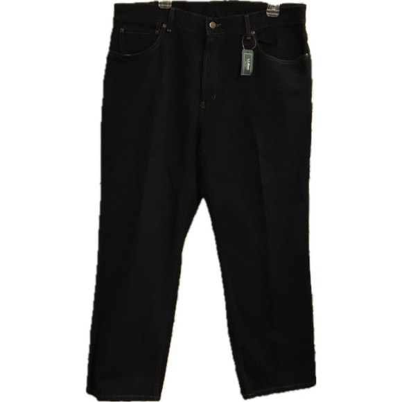 NWT L.L. Bean Men’s Dark Indigo Jeans 38 W X 30 L - Picture 1 of 6